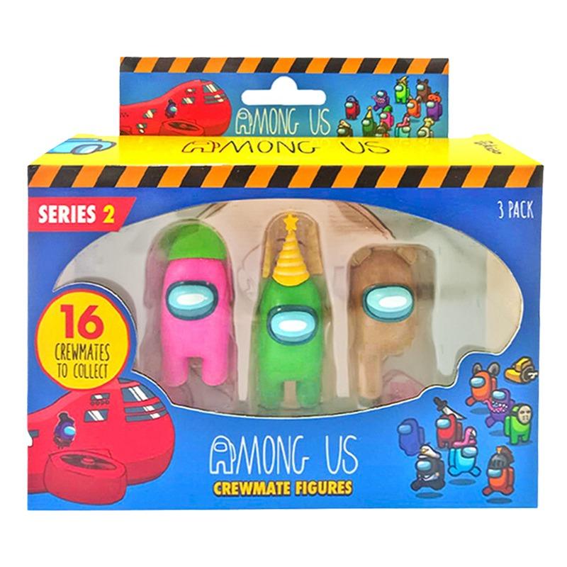 Toikido Among Us Crewmate Figures 3 Pack Deluxe Box-Multiple shapes