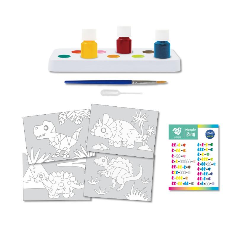 سيو ستار - لوحة ألوان مائية بتصميم الديناصور
