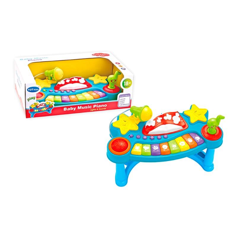 Electronic Piano with Microphone Light and Music