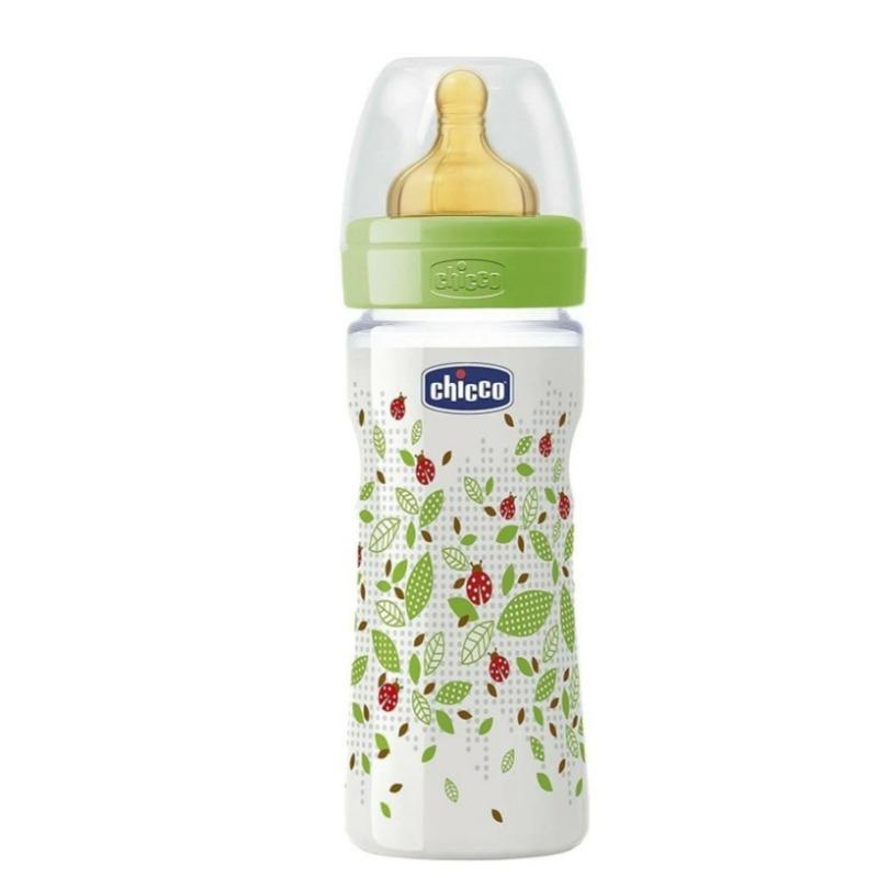 Chicco - Well Being Bottle with Latex, Unisex (250ml) - Assorted