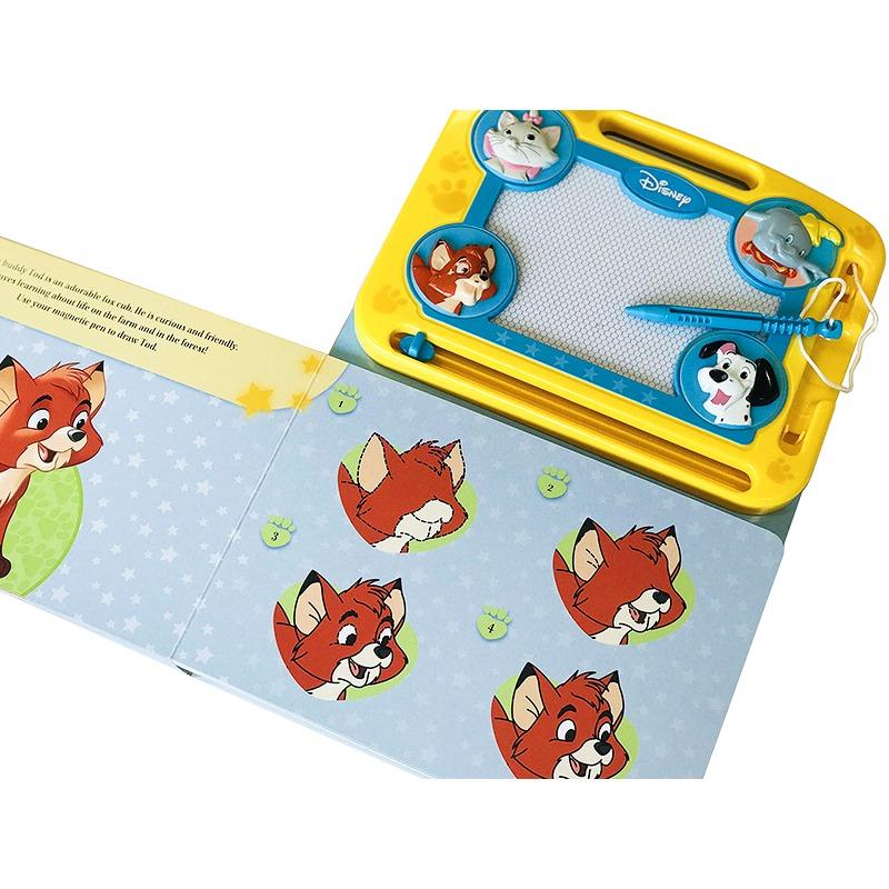 ديزني كلاسيك آنميلز - مجموعة الكتاب واللوحة المغناطيسية التعليمية