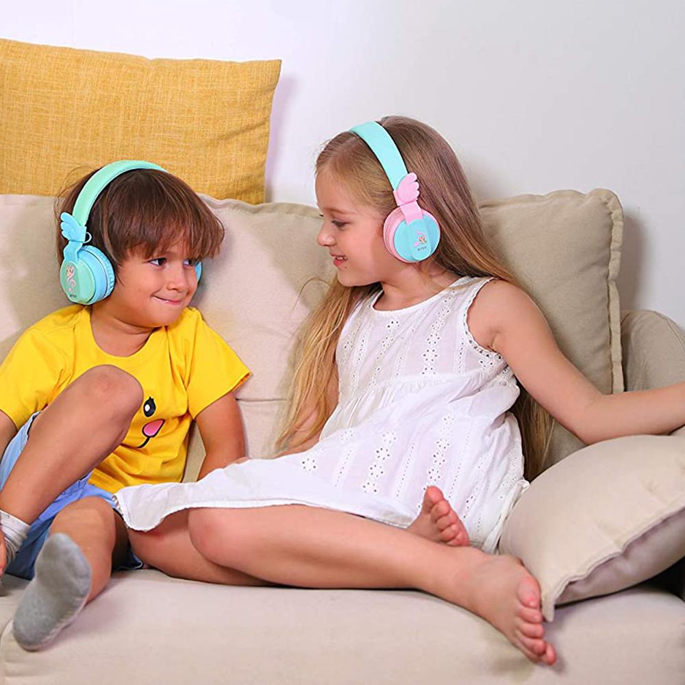 Riwbox Angle Wings Bluetooth Headphones Blue Green