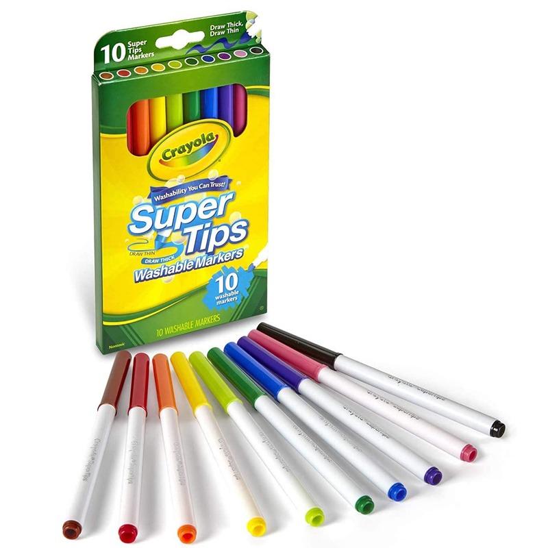 Crayola Washable Super Tips Markers -10 Ct
