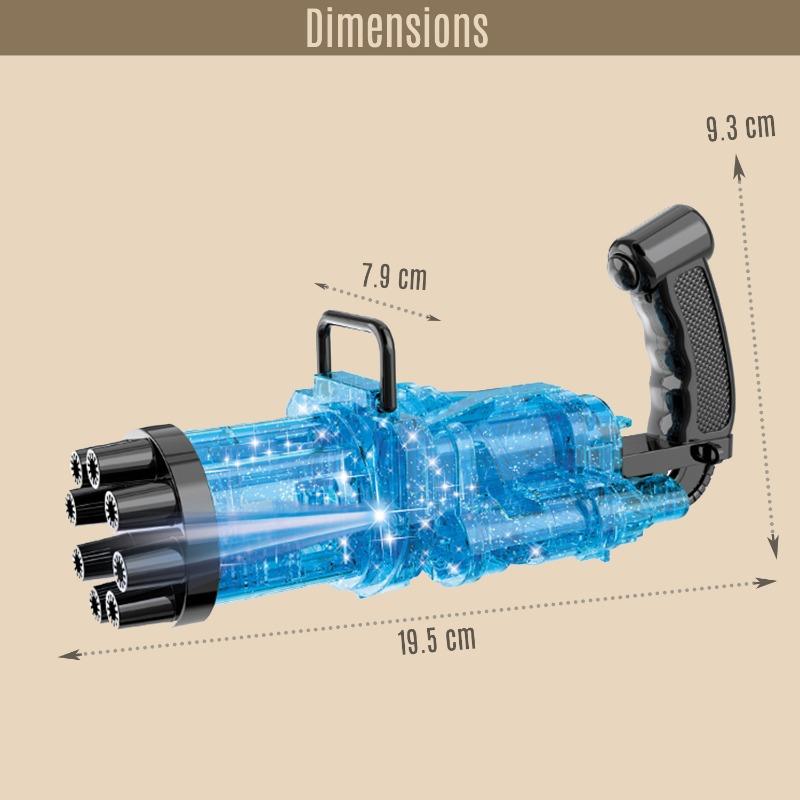 8 Holes Bubble Machine Kids Gun - Blue