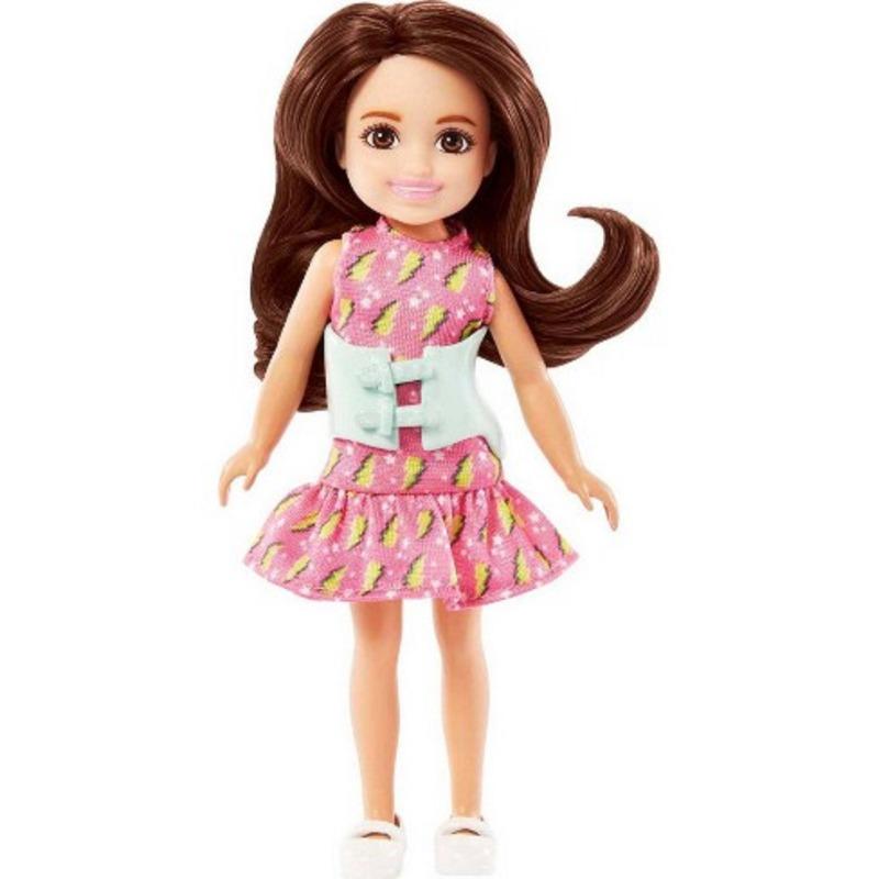 Barbie Club Chelsea Doll Pink Dress with Space Prints