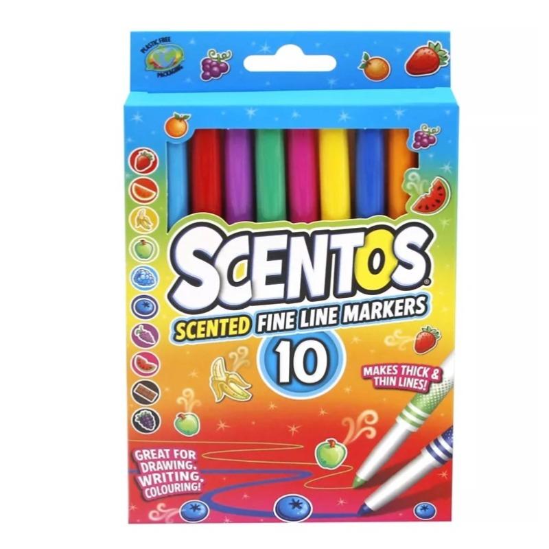 Scentos Scented Fine Line Markers 10