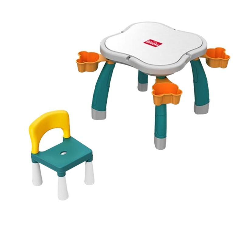 كيكي بي طاولة مكعبات بناء على شكل زهرة البرقوق