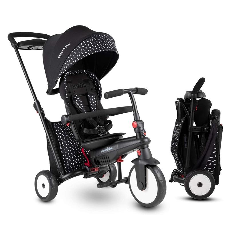 Smartrike 7 In 1 Foldable Tricycle Stroller - Black