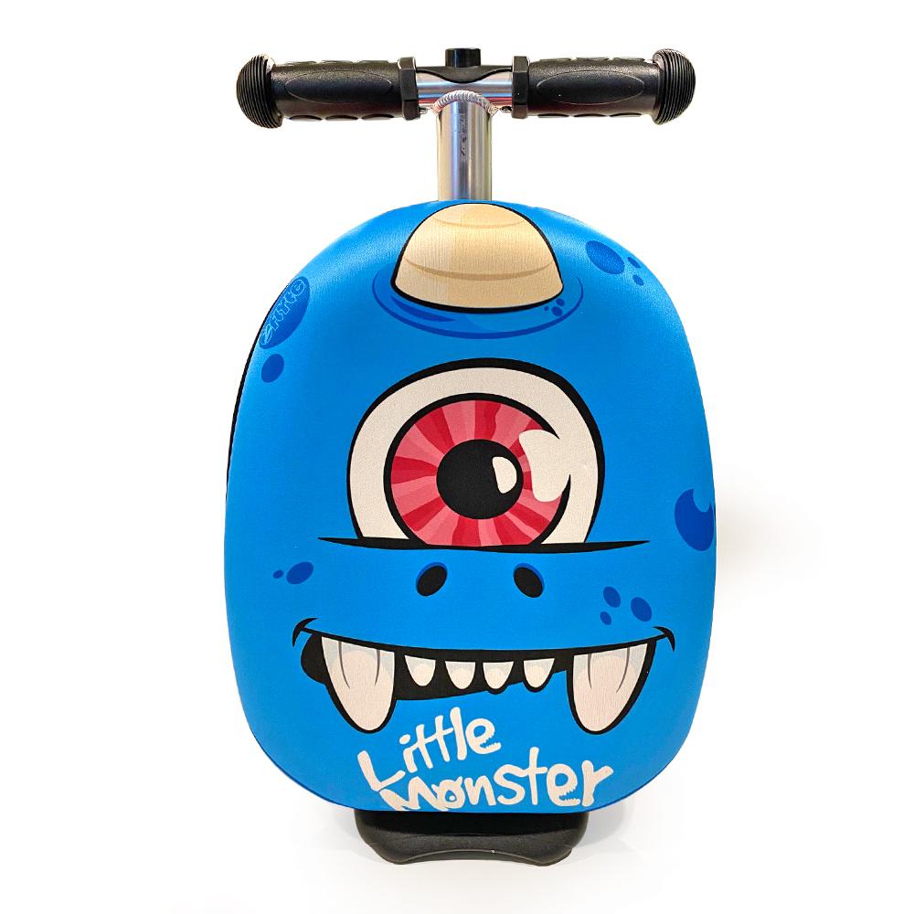 Hard Shell Backpack Scooter Suitcase Blue Monster - Blue