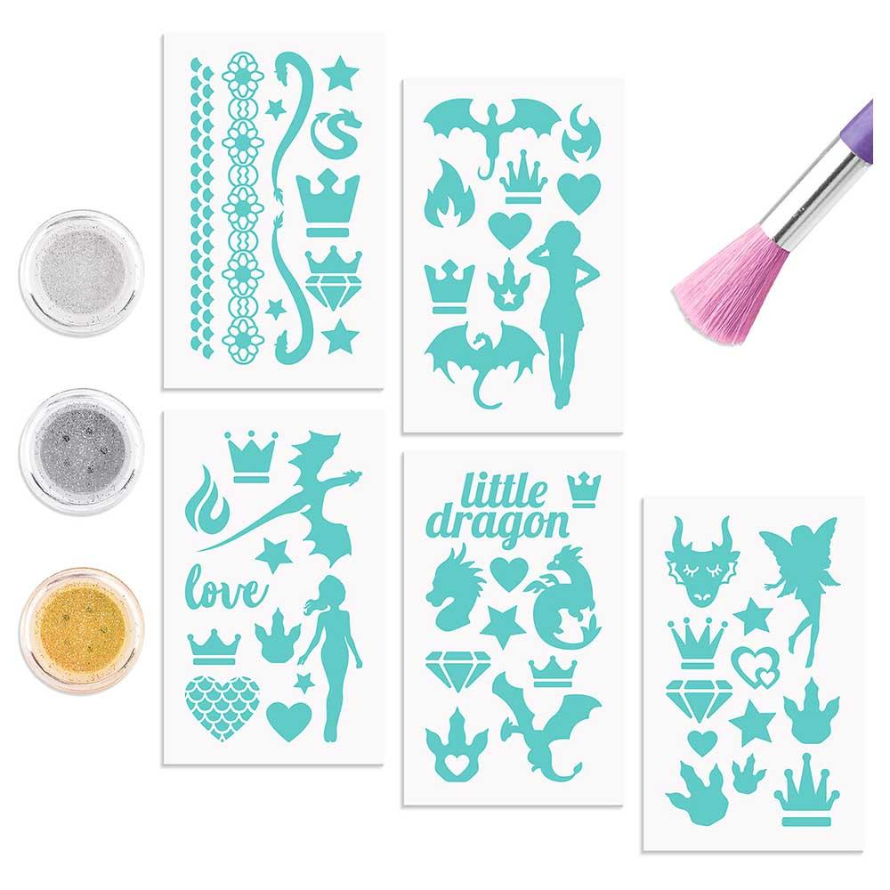 TopModel Glitter Tattoo Set Dragon Love
