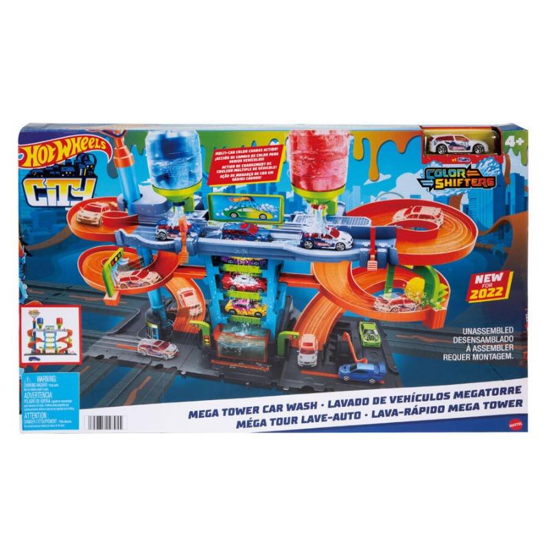 Hot Wheels Mega Tower Car Wash Playset