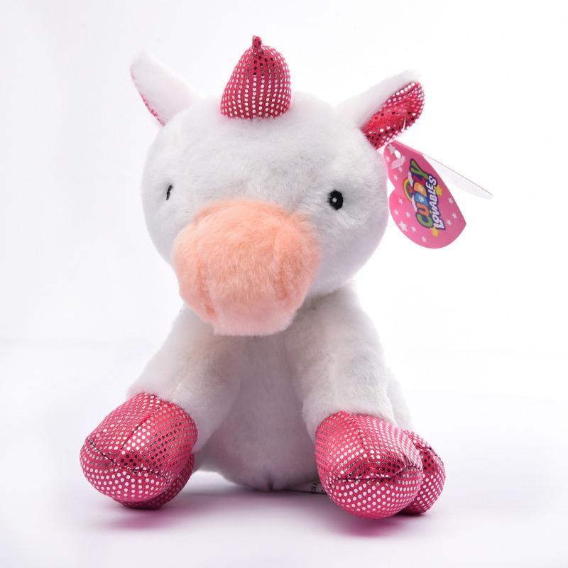 Cuddly Lovables White Unicorn Plush Toy 15cm