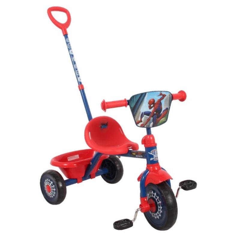 Marvel Spiderman Trike with Push Handle