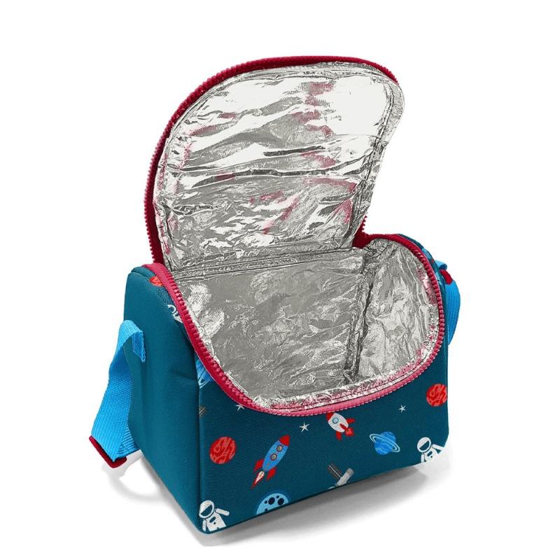 Coral High Kids Indigo Red Space Patterned Thermo Lunch Bag