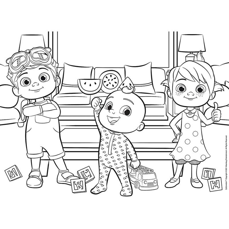 Cocomelon Maxi Floor Puzzle Double Face 2 In 1 - 24 Pcs