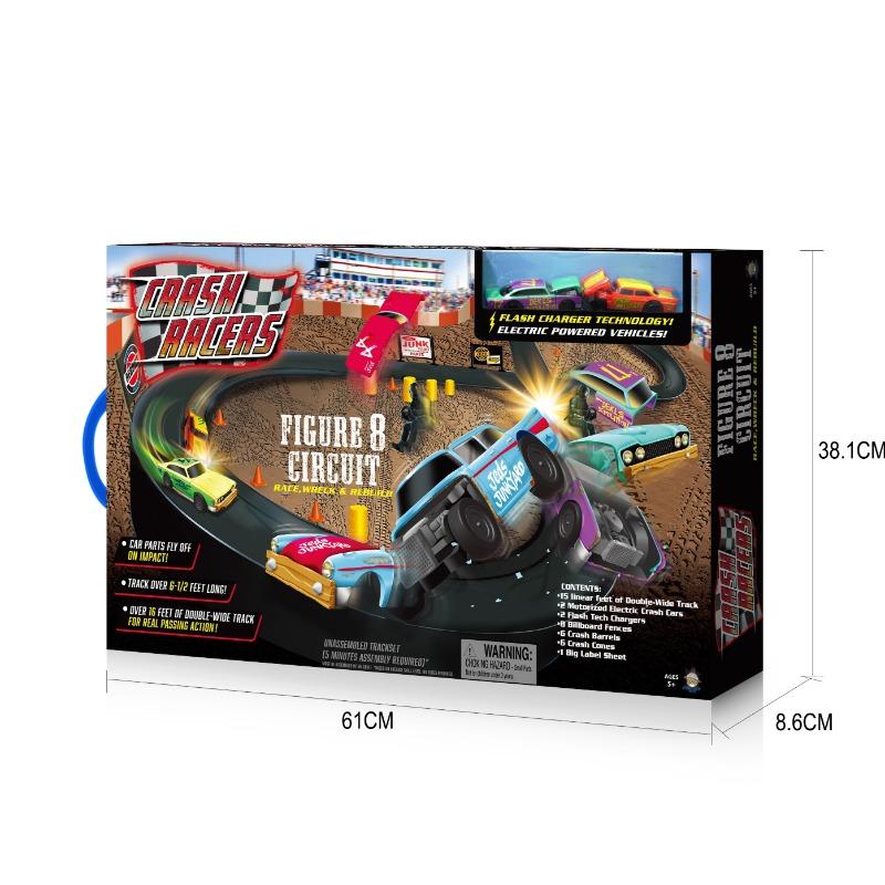 مجموعة لعبة حلبة السباق 8 مع السيارات للاطفال
