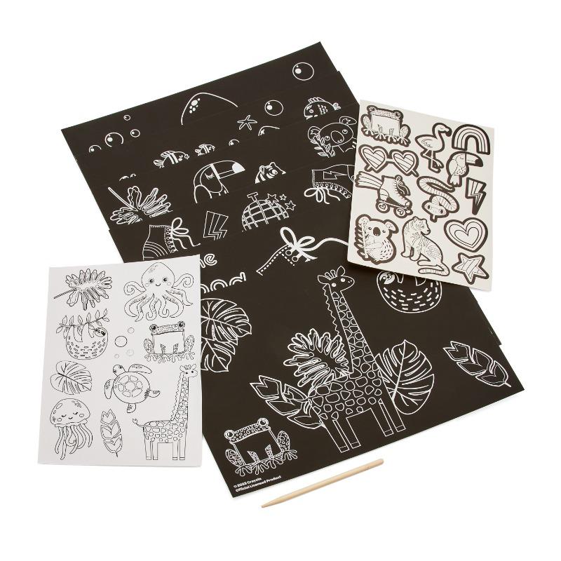 صندوق كرايولا للخدش والألوان