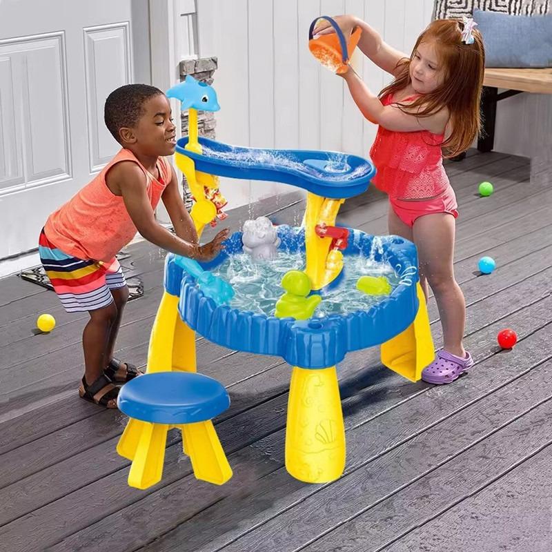 اتش جي - مجموعة طاولة الرمل والماء 2 في 1