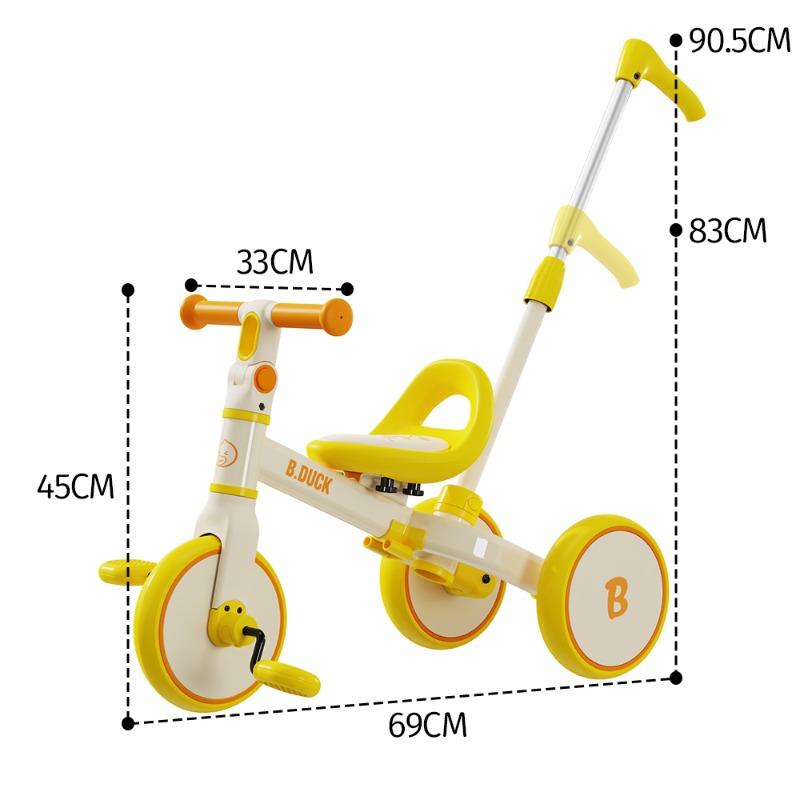 B.Duck 2 In 1 Tricycle and Balance Bike With Handle Bar