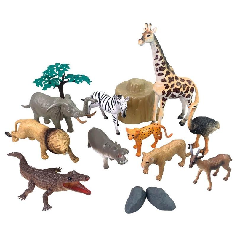 Wenno Jungle Animal Figures 14 Pieces