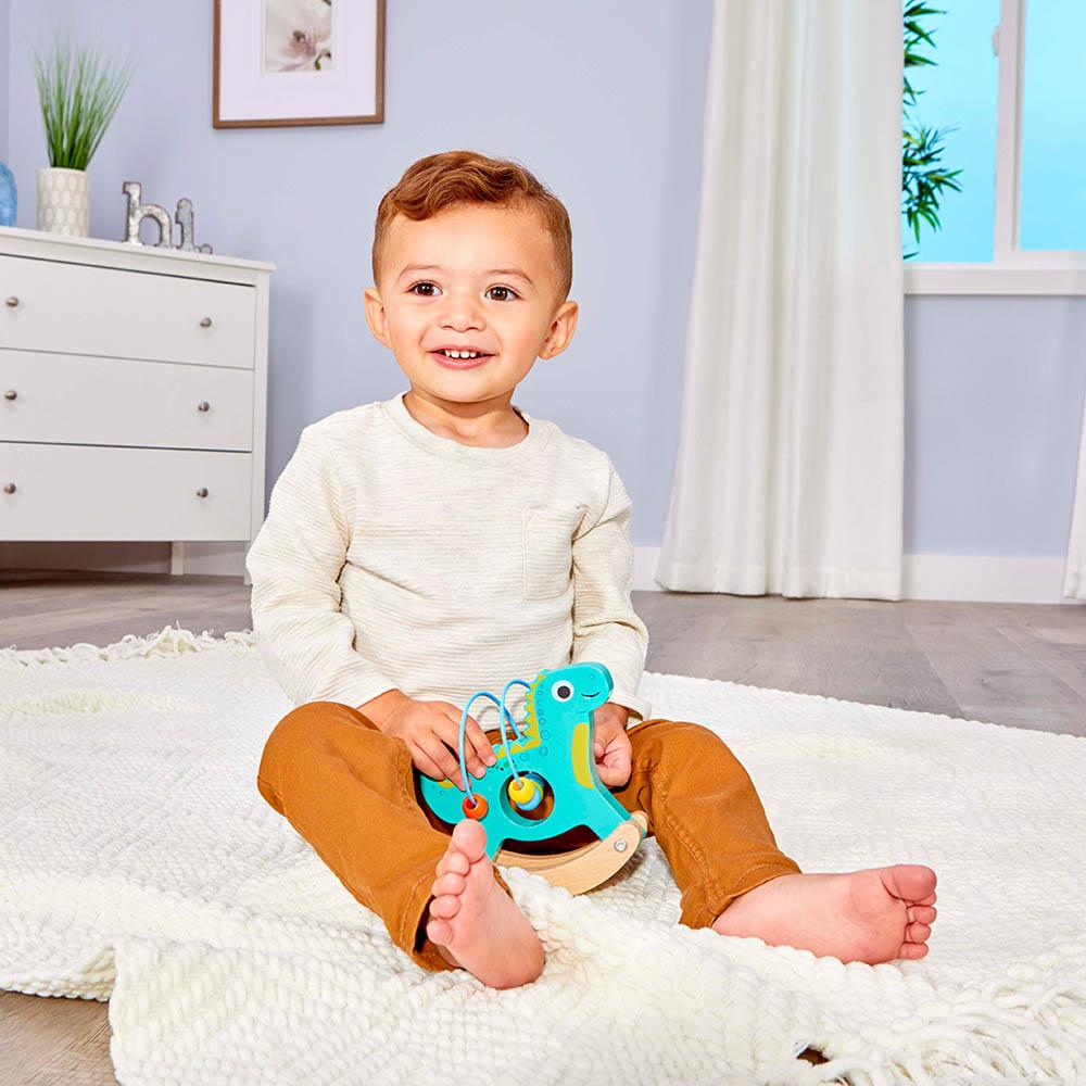 ليتل تايكس - لعبة متاهة الخرزات الخشبية بتصميم الديناصور