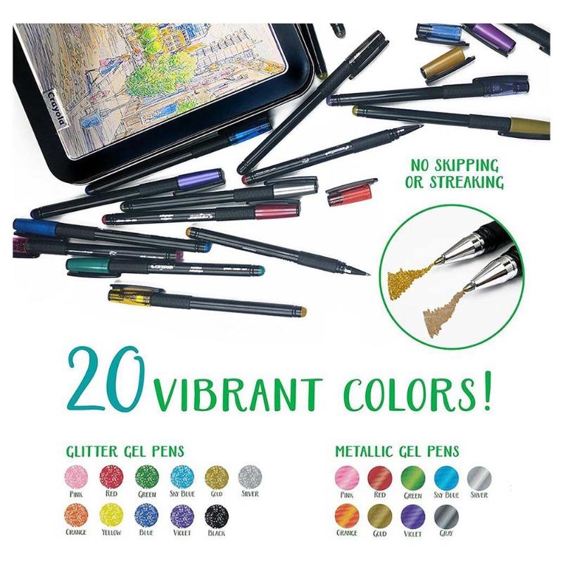 Crayola Signature Detailing Gel Pens - 20 Pcs