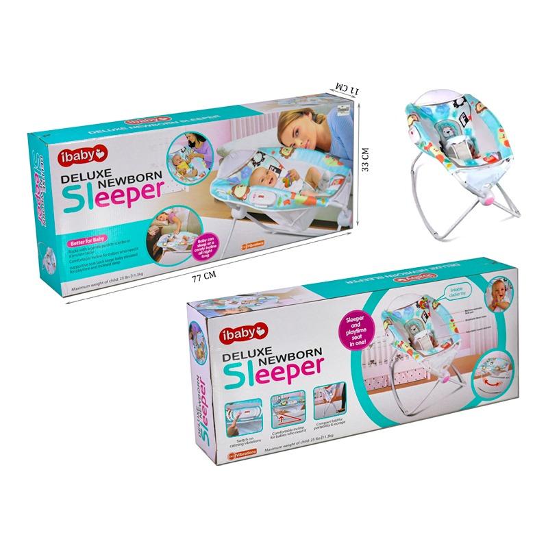 آي بيبي - سرير ديلوكس لحديثي الولادة لون أزرق