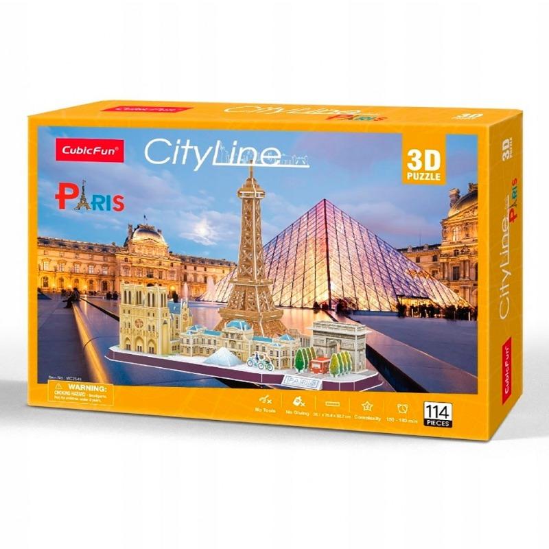 كيوبيك فن - مدينة باريس ثلاثي الأبعاد 114 قطعة