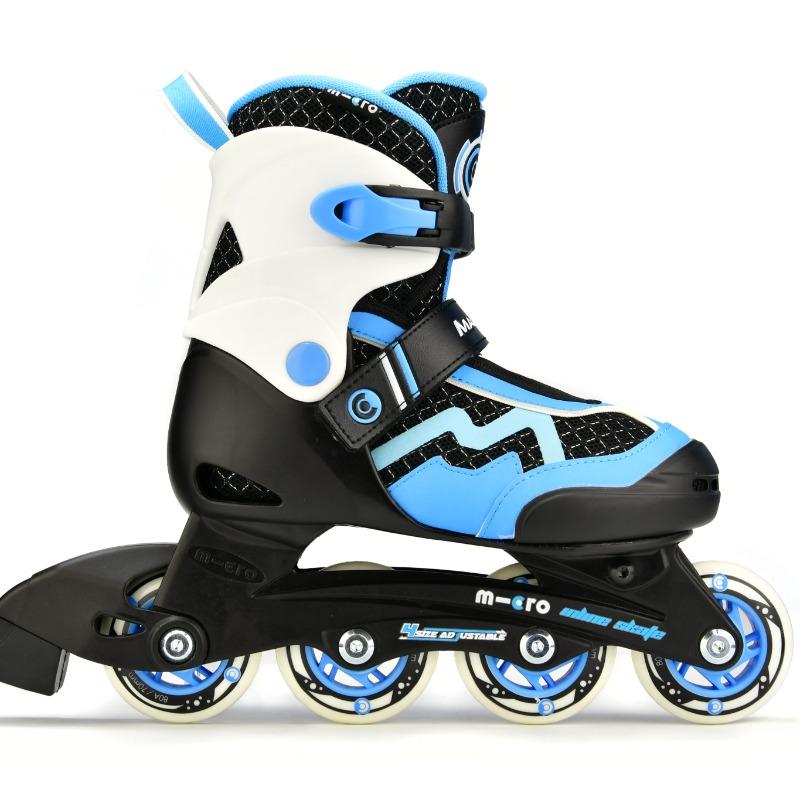 Micro Maxi Cosmo Purple Adjustable Skate Shoes Black & Blue Size 35-38