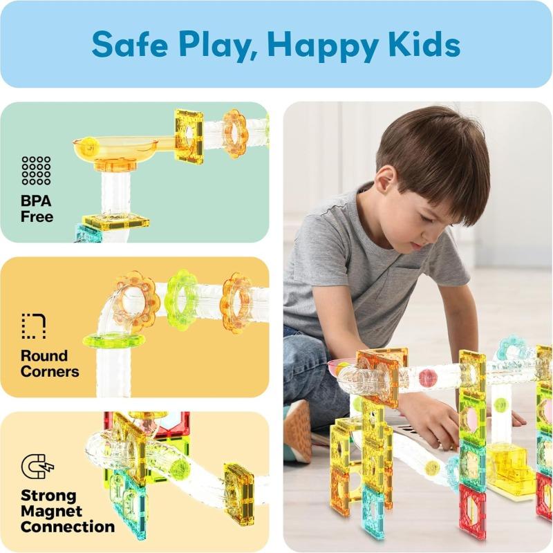 PicassoTiles Magnetic Marble Run Travel Set