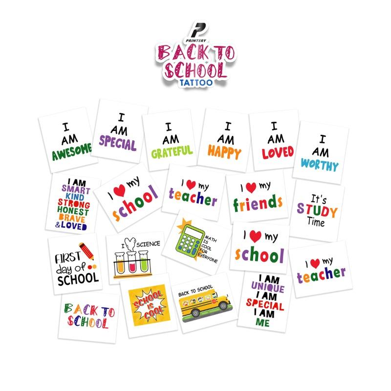 Printery School Temperory Tattoo - 20 Pcs
