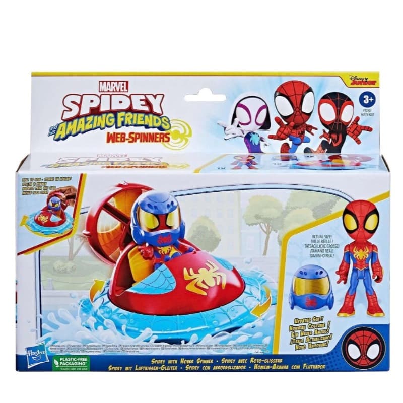 Marvel Spidey & His Amazing Friends Web-Spinners Spidey with Hover Spinner Vehicle & Action Figure