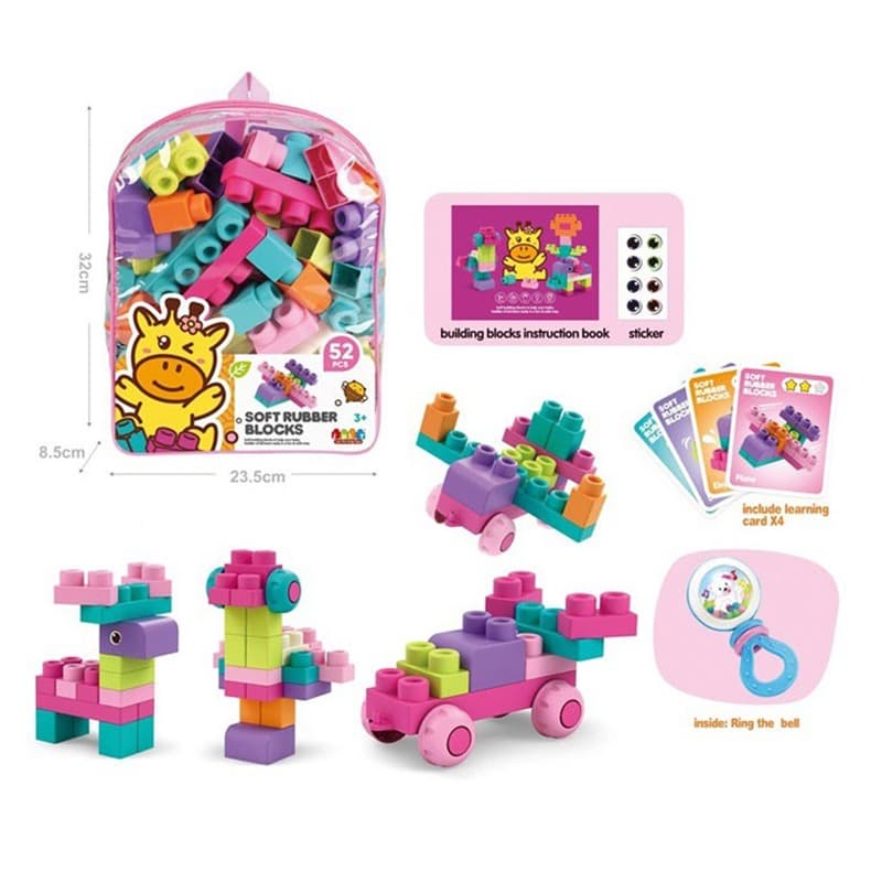 Soft Rubber Blocks - 52 Pcs