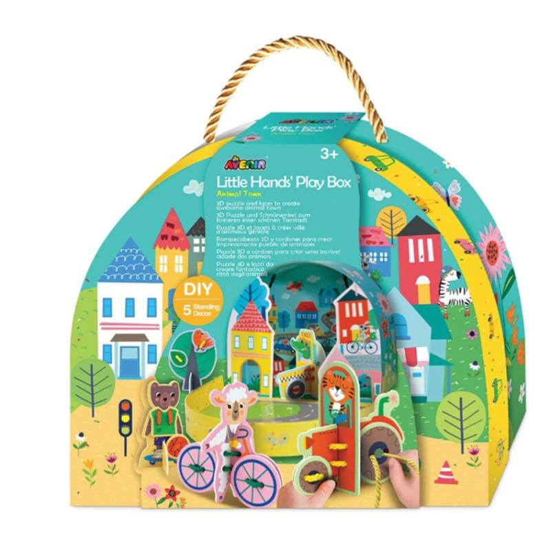 أفينير - صندوق لعب الأيدي الصغيرة مدينة الحيوانات