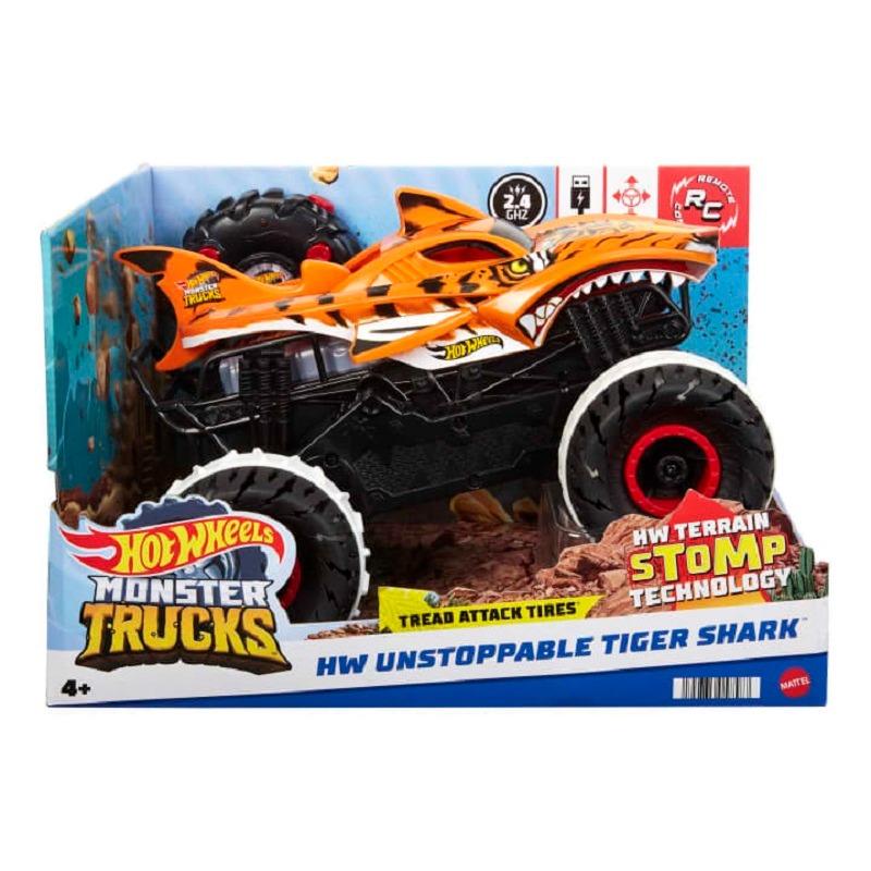 Hot Wheels Monster Truck Tiger Shark Remote Control Car