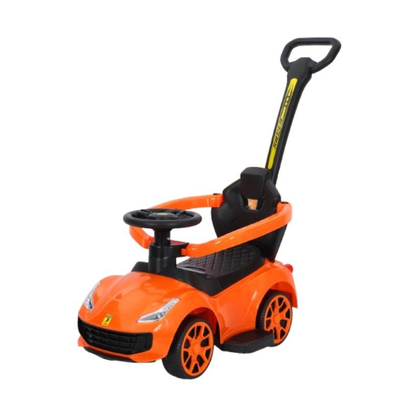 فيرست ستيب - عربة الأطفال رباعية العجلات مع مقبض دفع ومقاعد جلدية