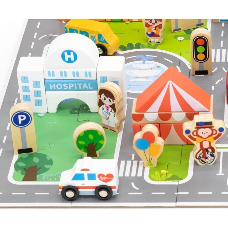 VIGA Puzzle and Blocks 100 Pcs - City