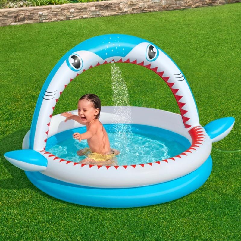 Bestway Shark-tastic Pool with Water Float 163 x 127 x 92 cm