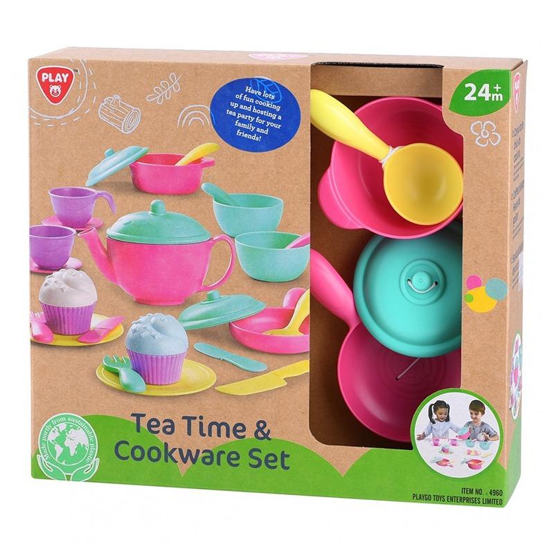 PlayGo Bio-Based Plastic Tea Time And Cookware Set