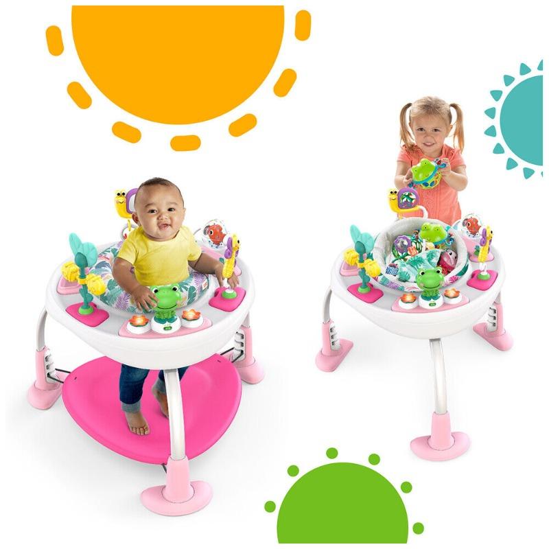 Bright Starts Baby 2 In 1 Activity Center Jumper ِAnd Table - Pink