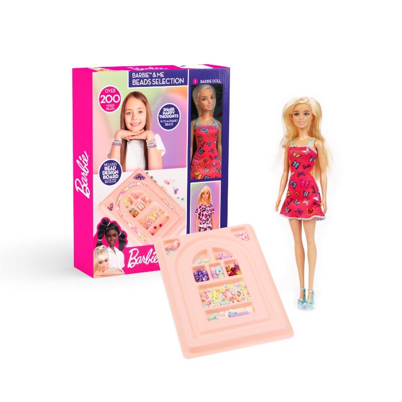 باربي - مجموعة صناعة مجوهرات الخرز الملون مع دمية باربي