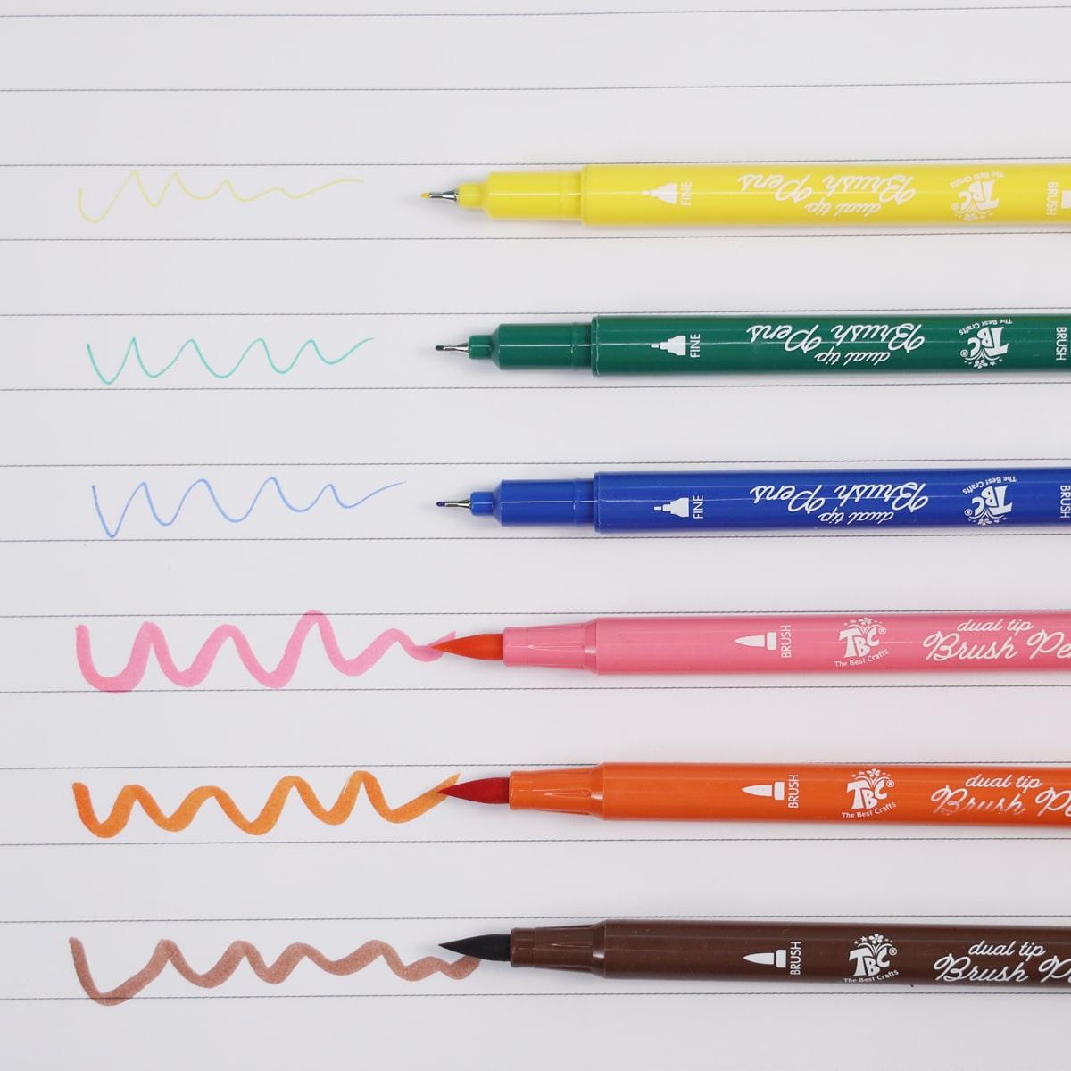 ألوان بفرشاة رأس مزدوجة - 24 لون