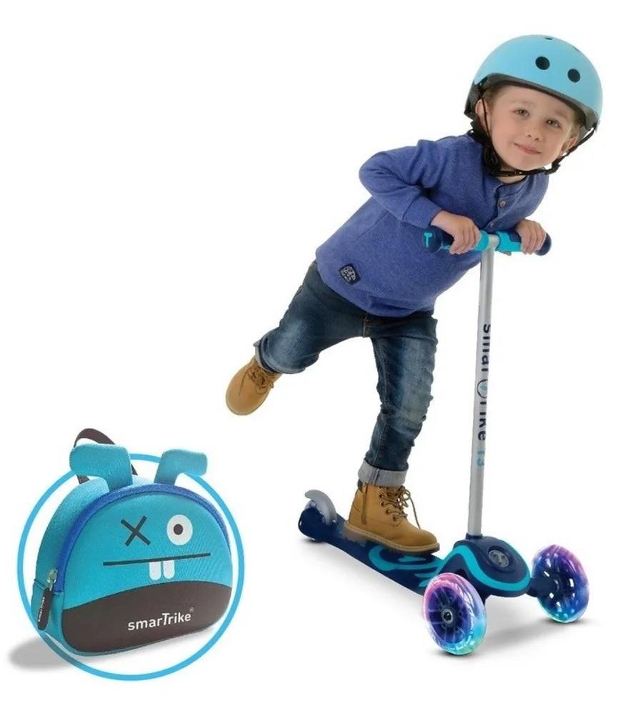 سمارترايك - سكوتر ثلاثي العجلات تي 3 للأطفال لون أزرق