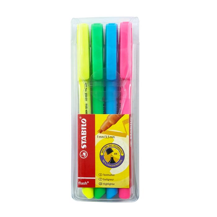 Stabilo Flash Highlighter - 4 Colors