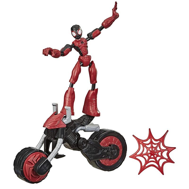 Marvel Bend and Flex Spider Man Figure With Motorcycle