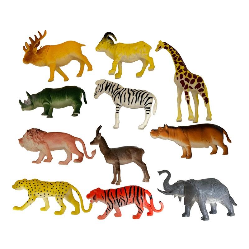 مجسمات حيوانات الغابة عدد 14 قطعة