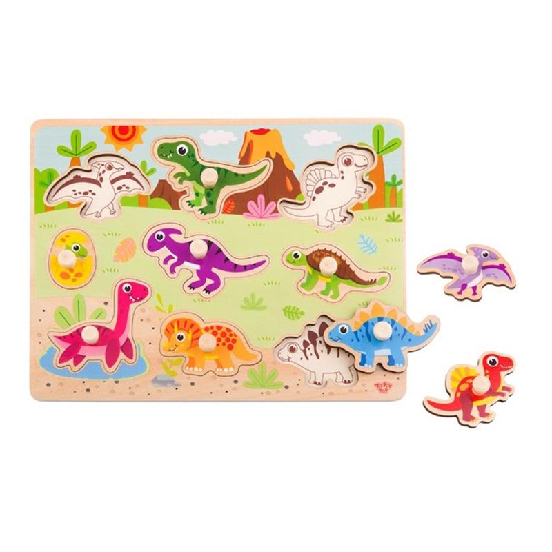 Tooky Toy Wooden Dinosaur Puzzle