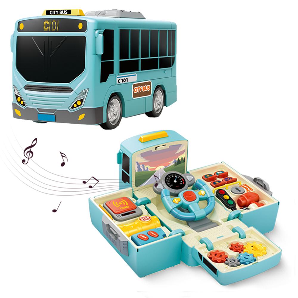 حافلة النقل التفاعلية لون أزرق