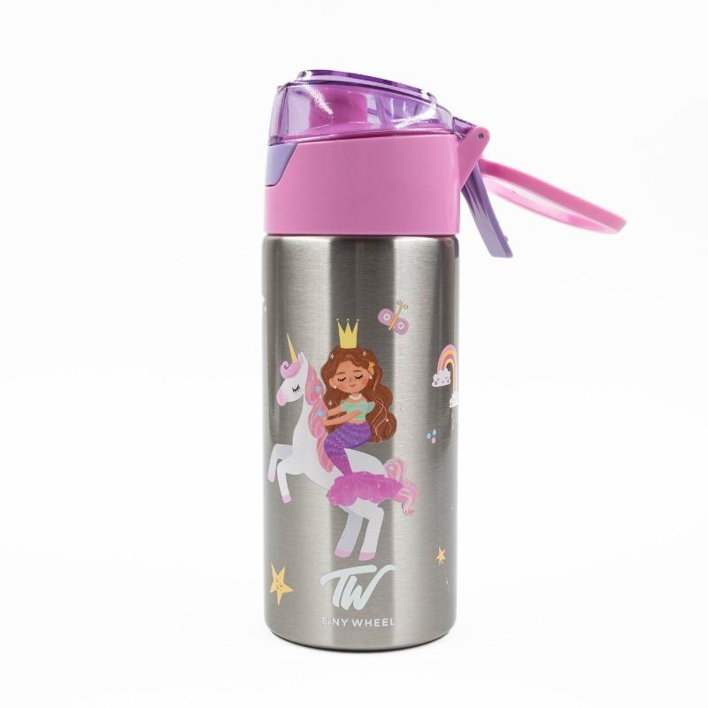 Tiny Wheel Unicorn Spray Stainless Steel Bottle 400ml
