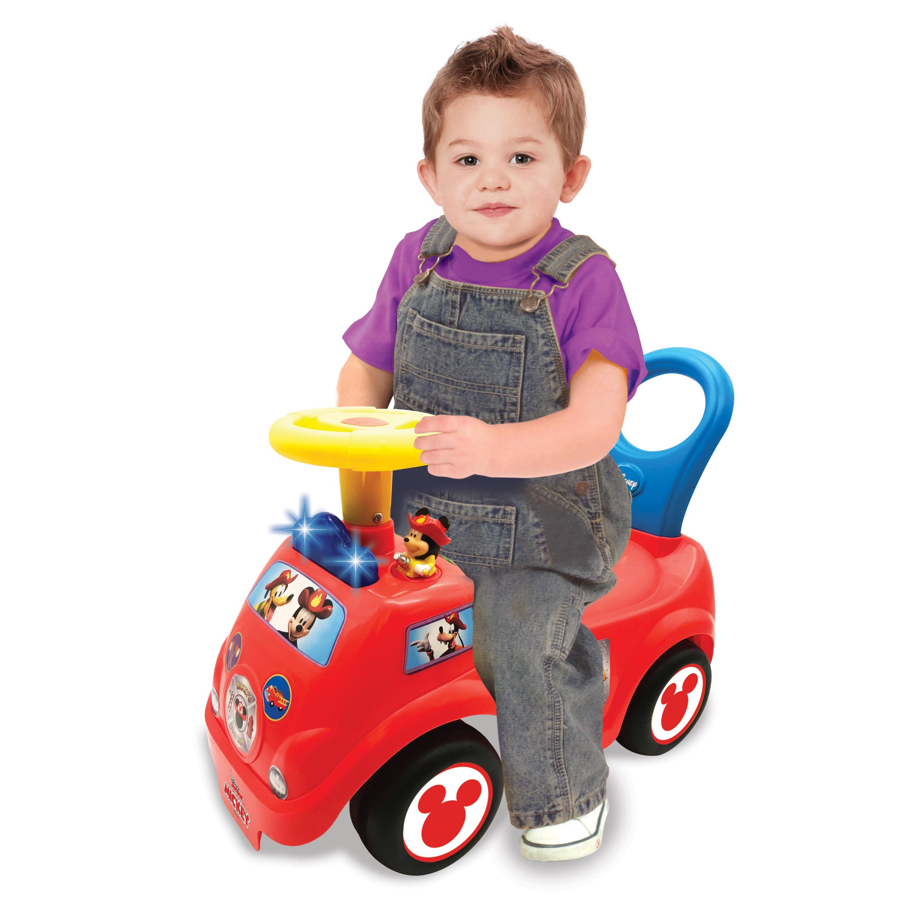 Kiddieland - Mickey Fire Engine Kid Toy Car - Red